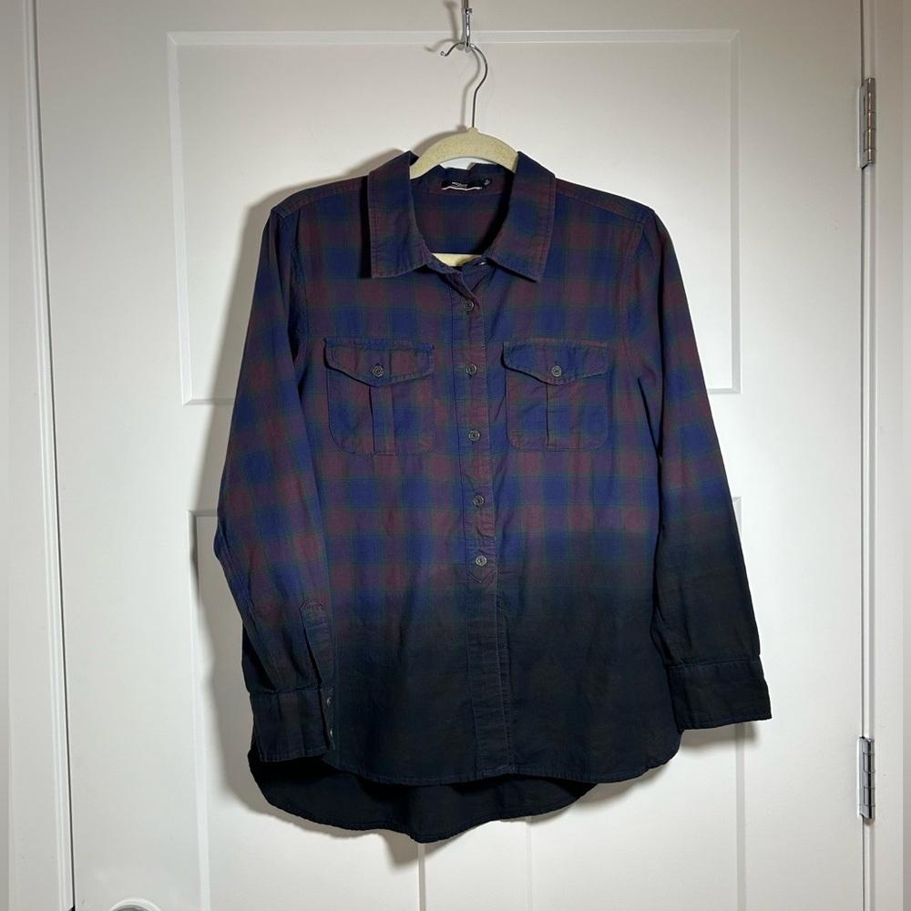 Medium/Large Silver Jeans Co. Pullover Button Pla… - image 3